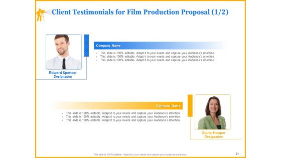 Movie Production Proposal Template Ppt PowerPoint Presentation Complete Deck With Slides
