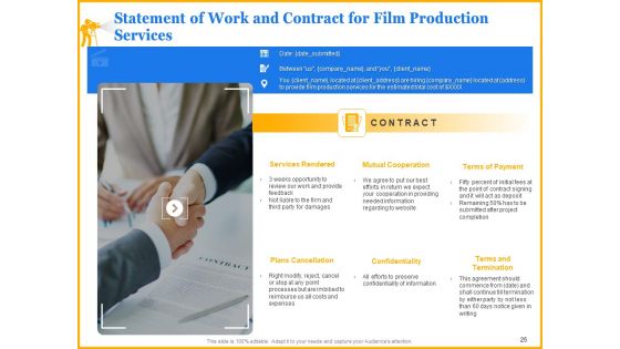 Movie Production Proposal Template Ppt PowerPoint Presentation Complete Deck With Slides