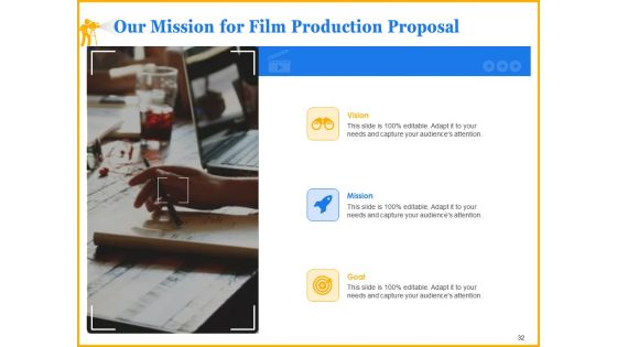 Movie Production Proposal Template Ppt PowerPoint Presentation Complete Deck With Slides