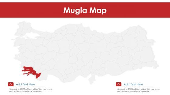 Mugla Map PowerPoint Presentation PPT Template PDF