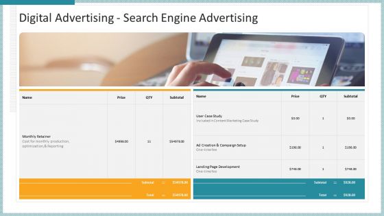Multi Channel Marketing Business Proposal Template Digital Advertising Search Engine Advertising Microsoft PDF