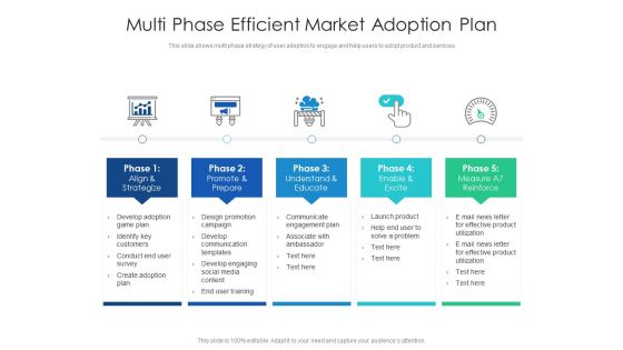 Multi Phase Efficient Market Adoption Plan Ppt PowerPoint Presentation Infographics Maker PDF