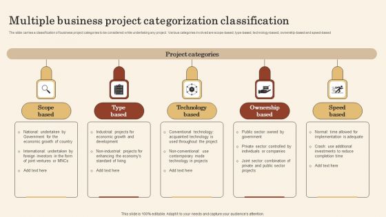 Multiple Business Project Categorization Classification Structure PDF