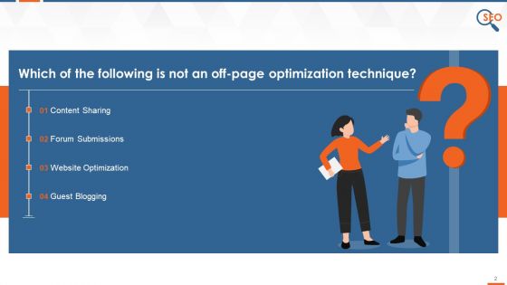 Multiple Choice Questions On Off Page SEO Training Ppt