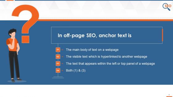 Multiple Choice Questions On Off Page SEO Training Ppt