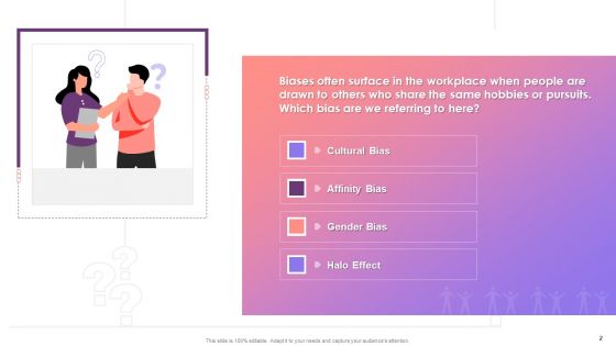 Multiple Choice Questions On Unconscious Bias Types Training Ppt