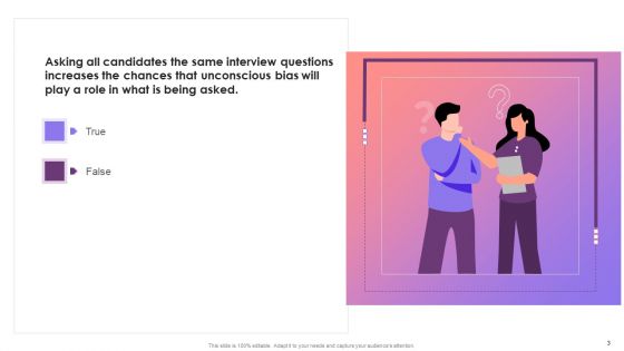 Multiple Choice Questions On Unconscious Bias Types Training Ppt