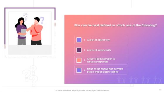 Multiple Choice Questions On Unconscious Bias Types Training Ppt
