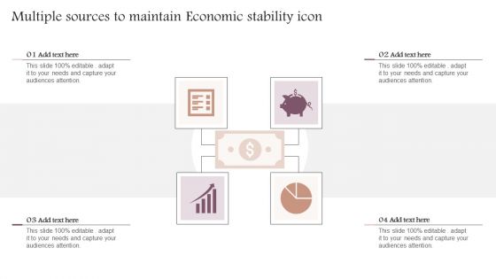 Multiple Sources To Maintain Economic Stability Icon Elements PDF
