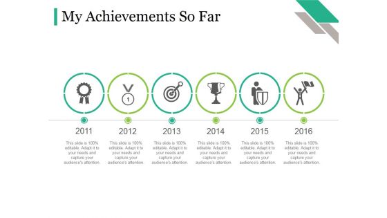My Achievements So Far Ppt PowerPoint Presentation Icon Example Topics My Achievements So Far Ppt PowerPoint Presentation Icon Example Topics