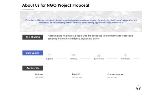 NGO Project Proposal Ppt PowerPoint Presentation Complete Deck With Slides