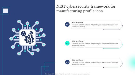 NIST Cybersecurity Framework For Manufacturing Profile Icon Background PDF NIST Cybersecurity Framework For Manufacturing Profile Icon Background PDF