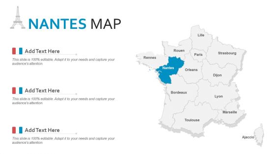 Nantes Map PowerPoint Presentation PPT Template PDF