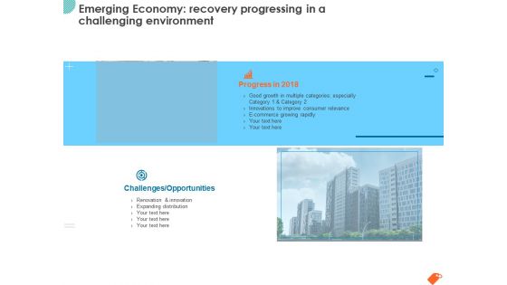 National Sales Conference Emerging Economy Recovery Progressing In A Challenging Environment Slides PDF