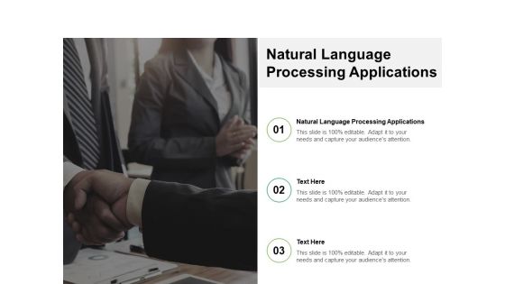 Natural Language Processing Applications Ppt PowerPoint Presentation Professional Ideas Cpb Pdf
