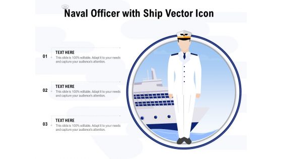 Naval Officer With Ship Vector Icon Ppt PowerPoint Presentation Inspiration Icon PDF