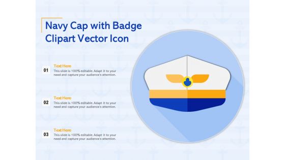 Navy Cap With Badge Clipart Vector Icon Ppt PowerPoint Presentation Gallery Portfolio PDF
