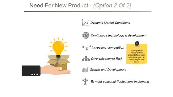 Need For New Product Template 2 Ppt PowerPoint Presentation Summary Background Designs