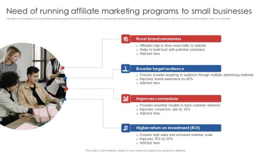 Need Of Running Affiliate Marketing Programs To Small Businesses Designs PDF