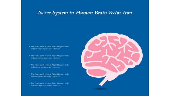 Nerve System In Human Brain Vector Icon Ppt PowerPoint Presentation File Graphics Example PDF