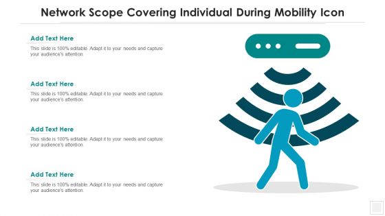 Network Scope Covering Individual During Mobility Icon Sample PDF
