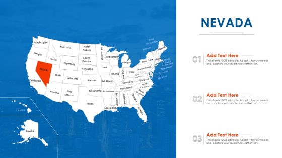Nevada Map PowerPoint Presentation Ppt Template PDF