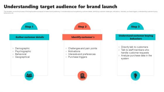 New Brand Introduction Plan Understanding Target Audience For Brand Launch Summary PDF