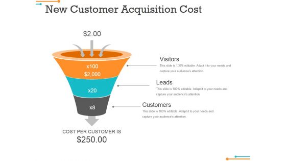 New Customer Acquisition Cost Ppt PowerPoint Presentation Icon Show