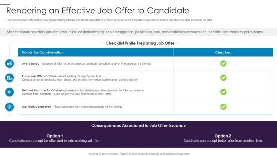 New Hire Onboarding Process Enhancement Rendering An Effective Job Offer To Candidate Demonstration PDF