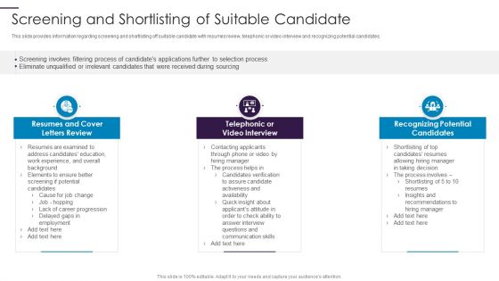 New Hire Onboarding Process Enhancement Screening And Shortlisting Of Suitable Candidate Infographics PDF