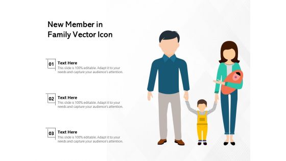 New Member In Family Vector Icon Ppt PowerPoint Presentation Model Maker PDF