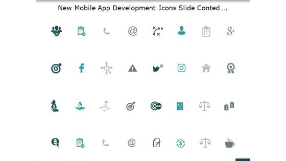 New Mobile App Development Icons Slide Conted Ppt PowerPoint Presentation Outline Smartart