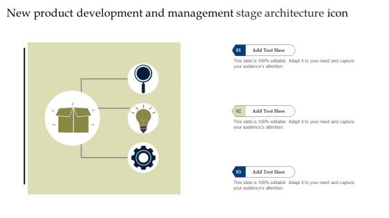 New Product Development And Management Stage Architecture Icon Download PDF