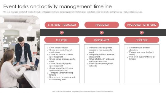 New Product Launch Event Management Activities Event Tasks And Activity Management Timeline Microsoft PDF