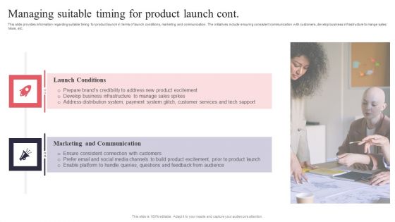 New Product Launch Managing Suitable Timing For Product Launch Themes PDF