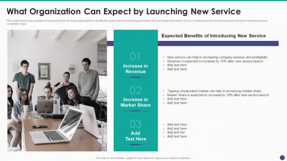 New Service Launch And Development Strategy To Gain Market Share What Organization Can Expect Portrait PDF