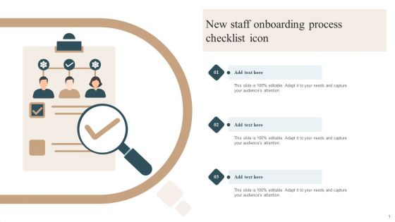 New Staff Onboarding Process Checklist Icon Graphics PDF