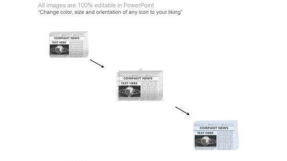 News Paper Diagram For Company News Powerpoint Slides