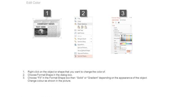 News Paper Diagram For Company News Powerpoint Slides
