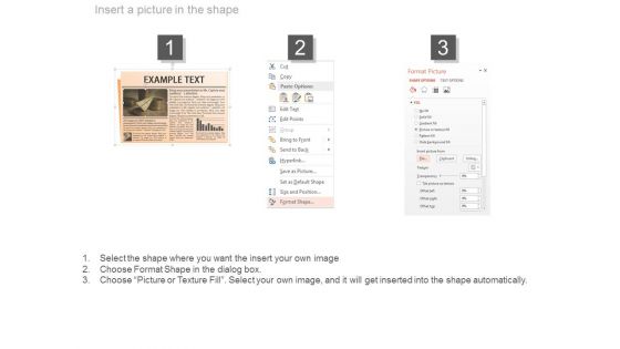 News Paper With Graph And Example Text Powerpoint Slides