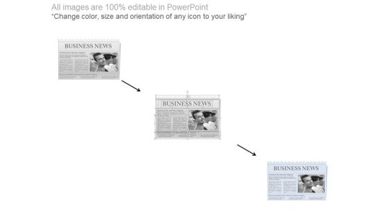 Newspaper Diagram With Business Team Powerpoint Slides