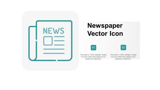 Newspaper Vector Icon Ppt PowerPoint Presentation Model Maker
