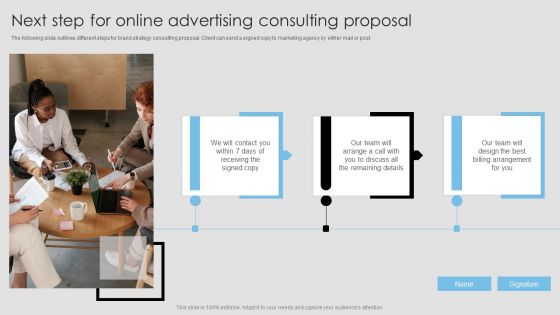 Next Step For Online Advertising Consulting Proposal Demonstration PDF Next Step For Online Advertising Consulting Proposal Demonstration PDF