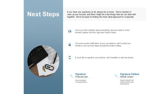 Next Steps Management Ppt Powerpoint Presentation File Portfolio