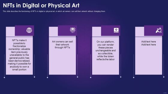 Nfts In Digital Or Physical Art Ppt Gallery Demonstration PDF