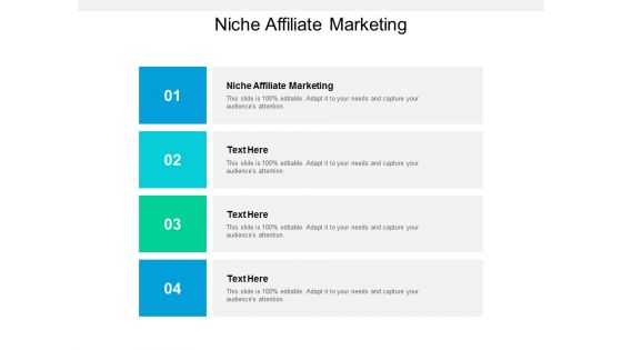 Niche Affiliate Marketing Ppt PowerPoint Presentation Show Examples Cpb
