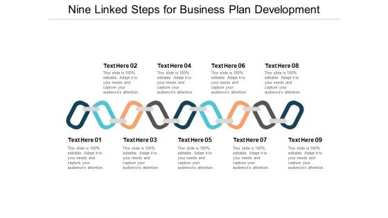 Nine Linked Steps For Business Plan Development Ppt PowerPoint Presentation Infographics Portfolio