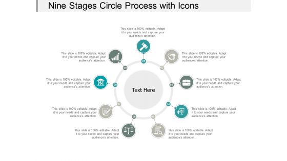 Nine Stages Circle Process With Icons Ppt PowerPoint Presentation Pictures Grid