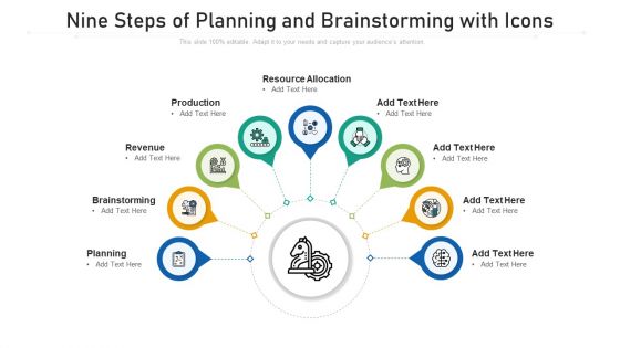 Nine Steps Of Planning And Brainstorming With Icons Ppt Powerpoint Presentation File Example Topics PDF