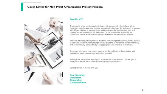 Non Profit Organization Project Proposal Ppt PowerPoint Presentation Complete Deck With Slides